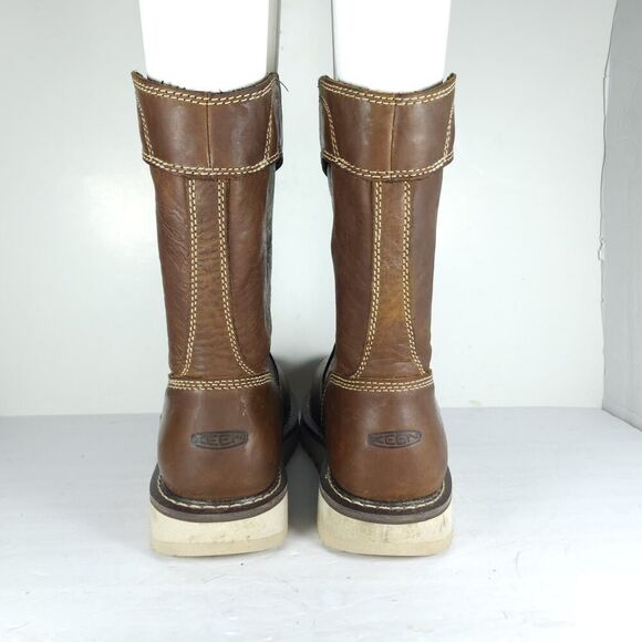 KEEN Men's Cincinnati Wellington US7D Leather Carbon Fiber Toe PullOn Work Boot - Picture 8 of 16